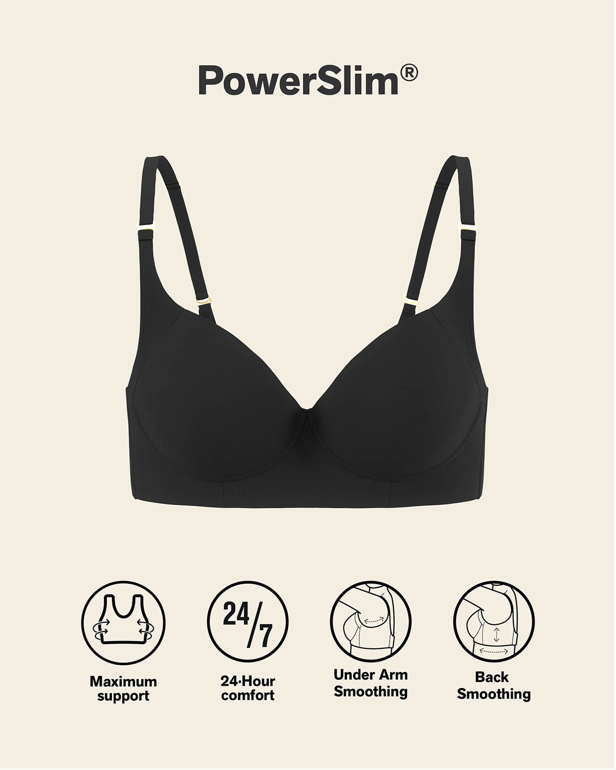 High profile back smoothing bra with soft full coverage cups#color_700-black