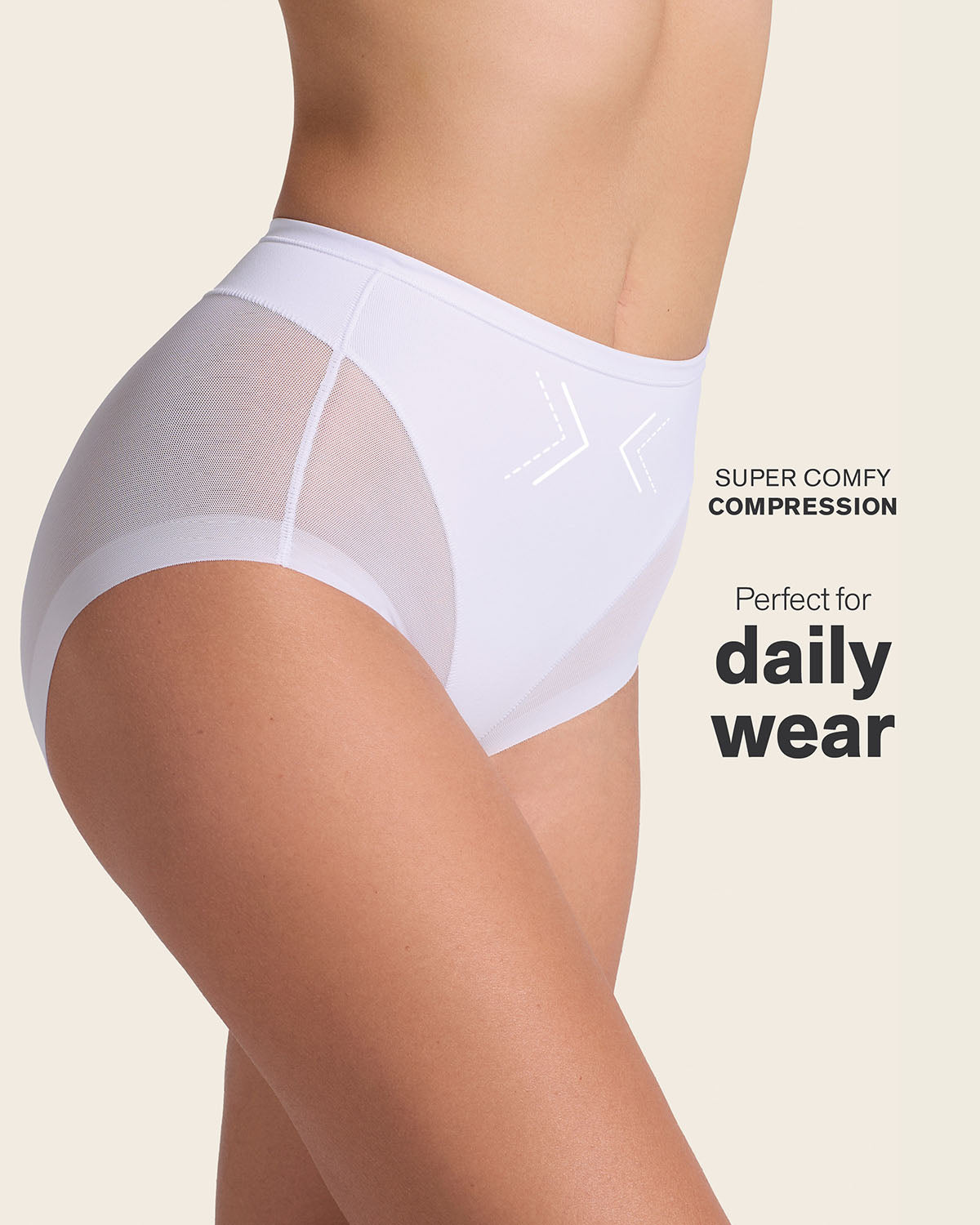 Truly undetectable comfy shaper panty#color_000-white