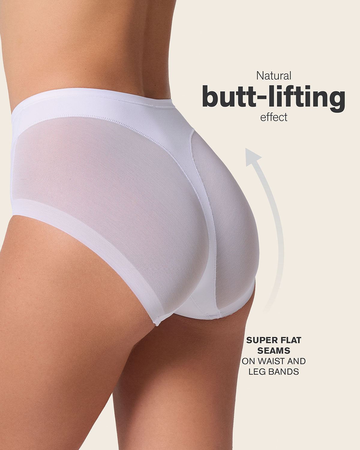 Truly undetectable comfy shaper panty#color_000-white