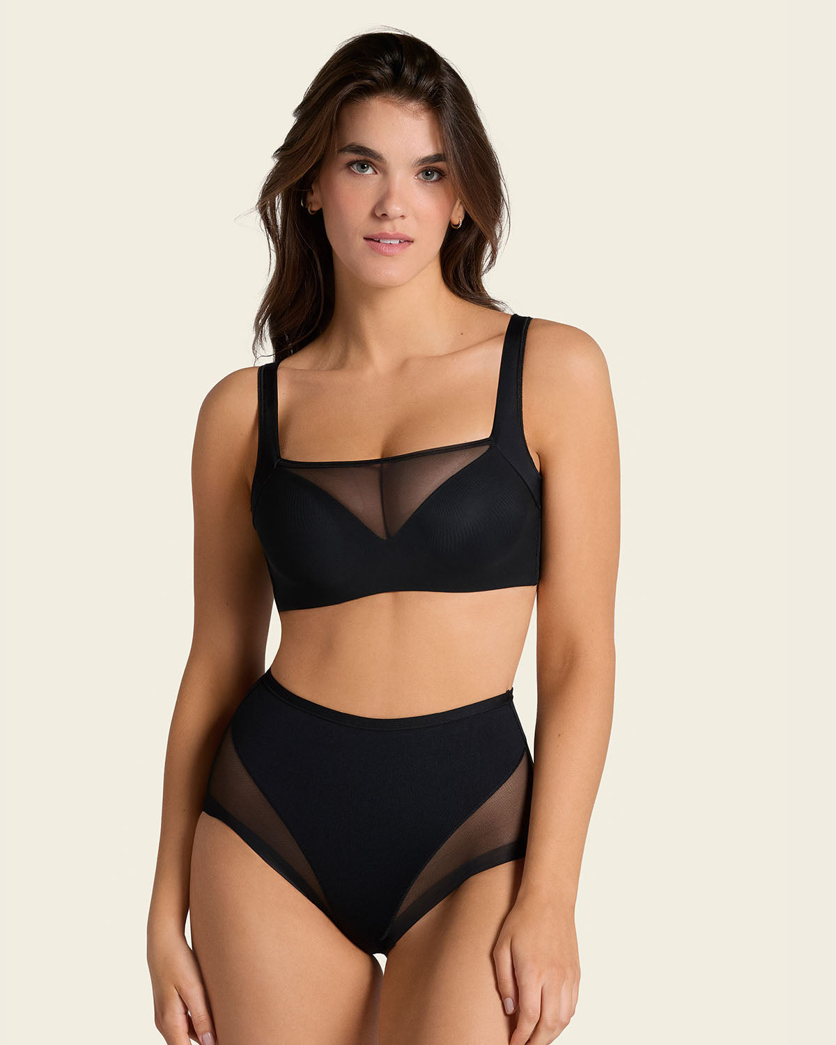 Truly undetectable comfy shaper panty#color_s01-black-golden-beige