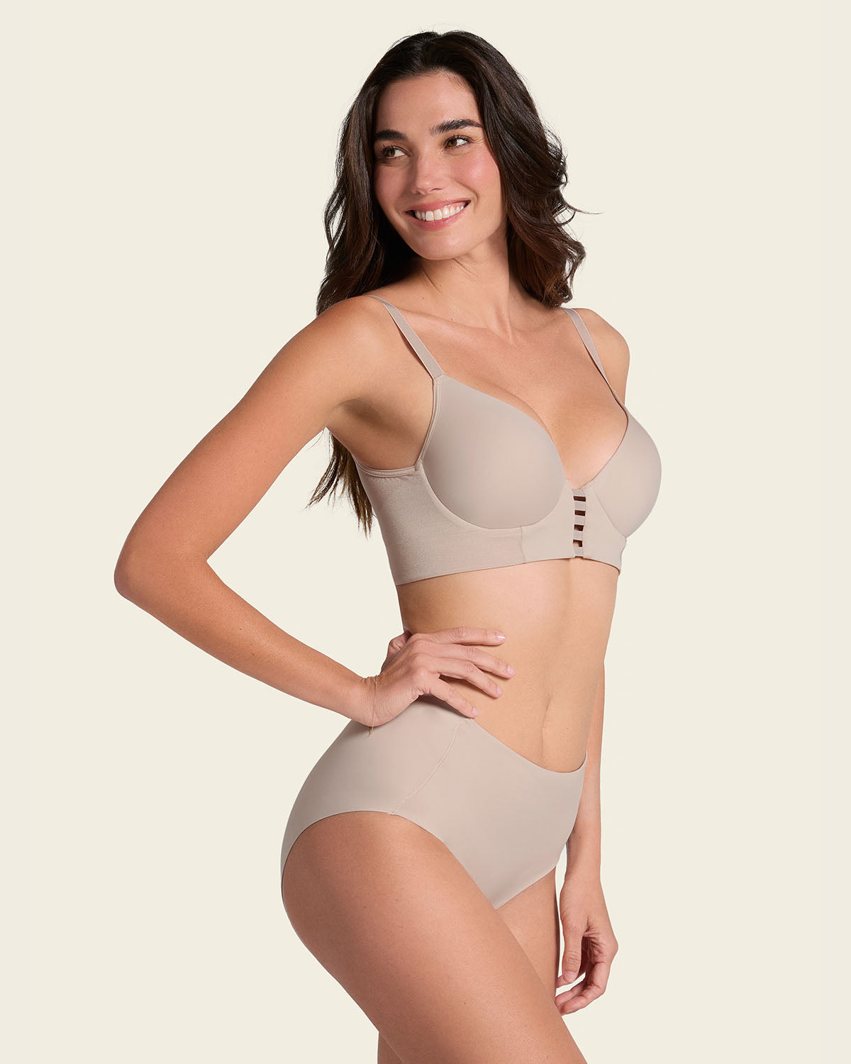 Simply seamless mid-rise sculpting brief#color_802-nude