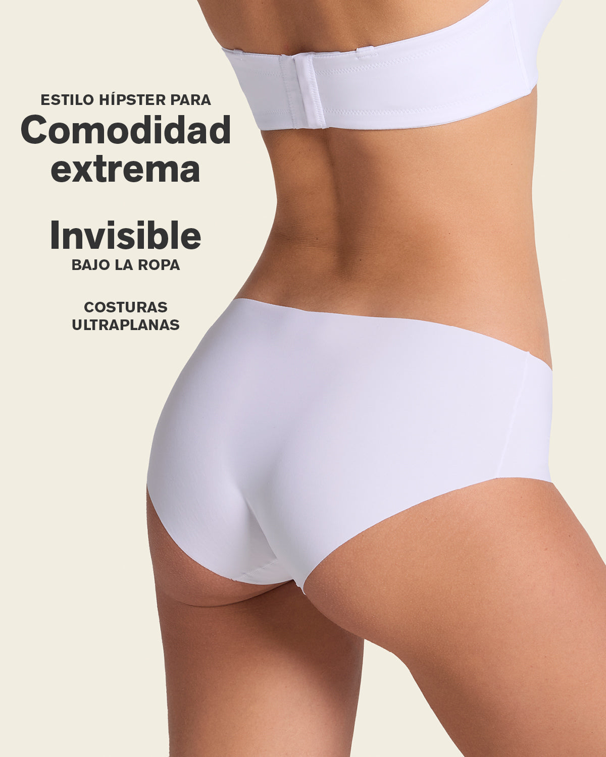 No ride-up seamless hiphugger panty#color_000-white