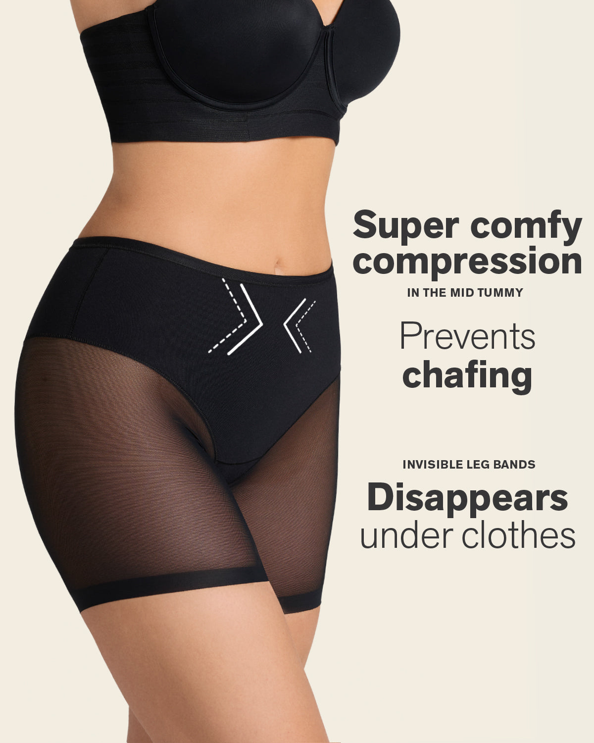 Truly undetectable sheer shaper short#color_700-black