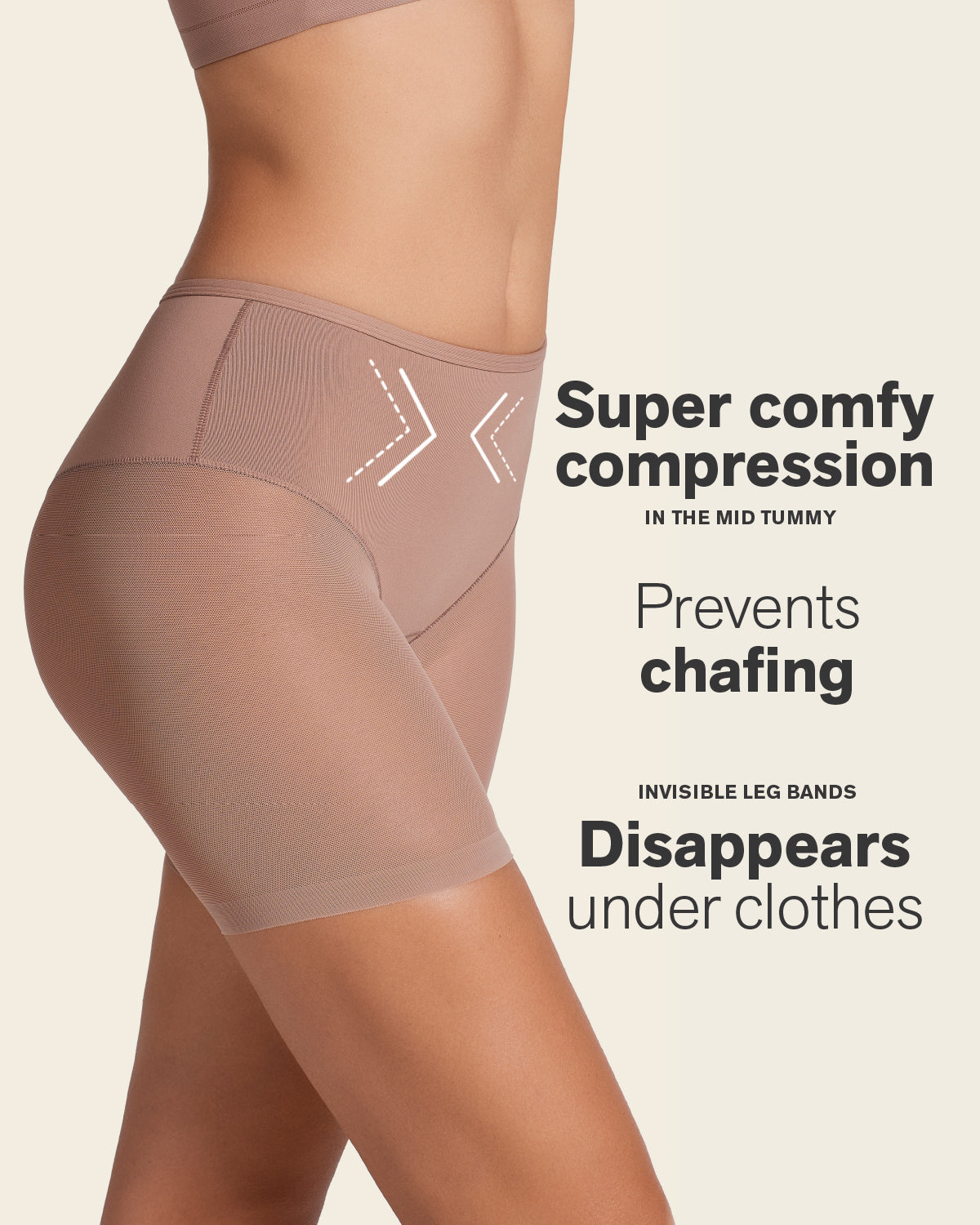 Truly undetectable sheer shaper short#color_857-brown