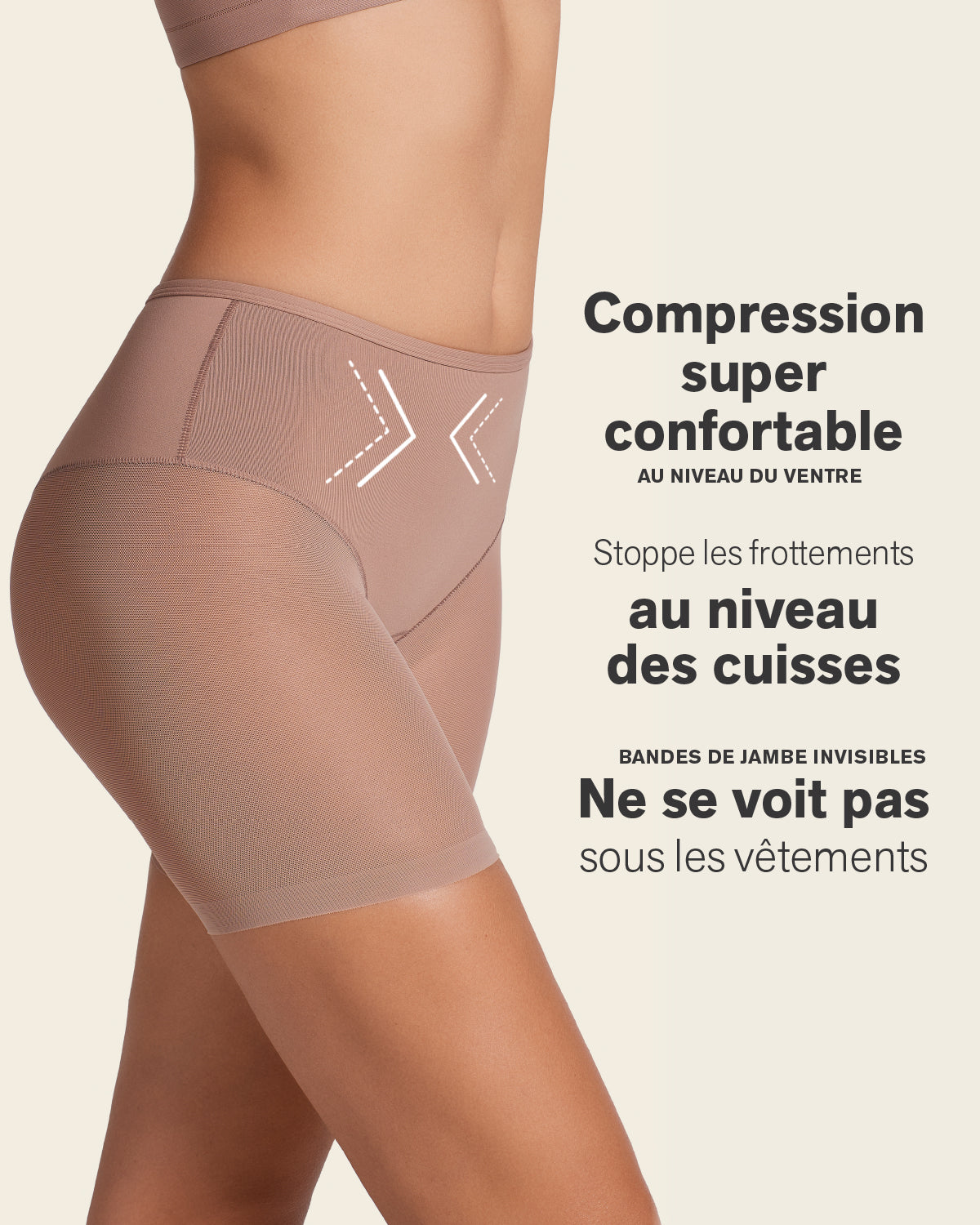 Truly undetectable sheer shaper short#color_s01-black-brown