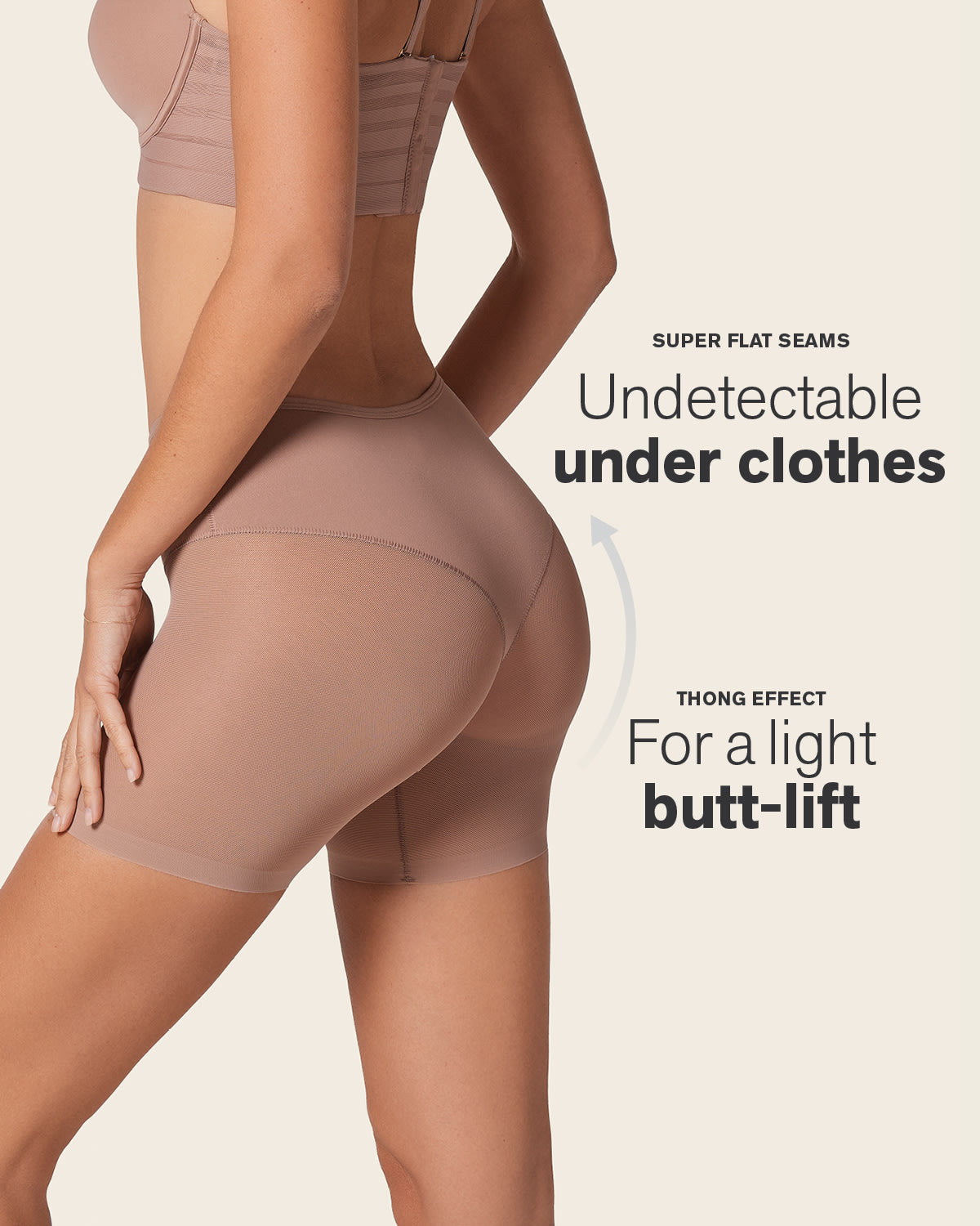 Truly undetectable sheer shaper short#color_s01-black-brown