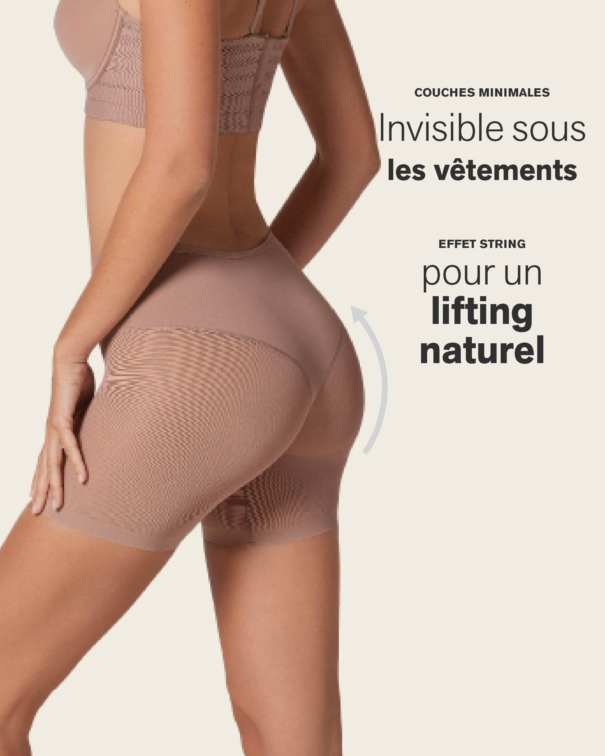 Truly undetectable sheer shaper short#color_s01-black-brown