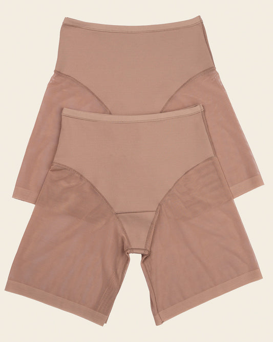 Truly undetectable sheer shaper short#color_857-brown