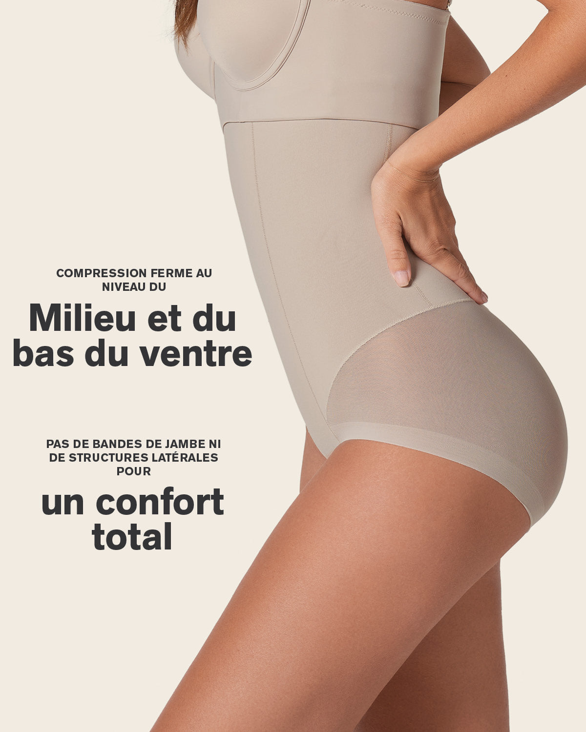 Extra high-waisted sheer bottom sculpting shaper panty#color_802-nude