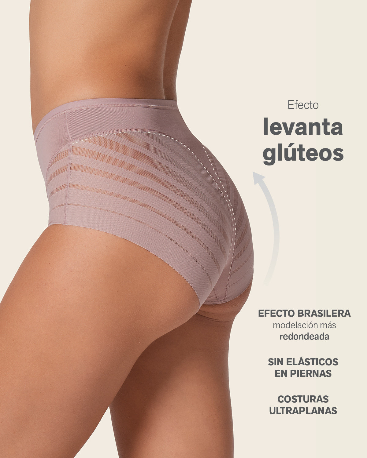 Lace stripe undetectable classic shaper panty#color_281-rosewood