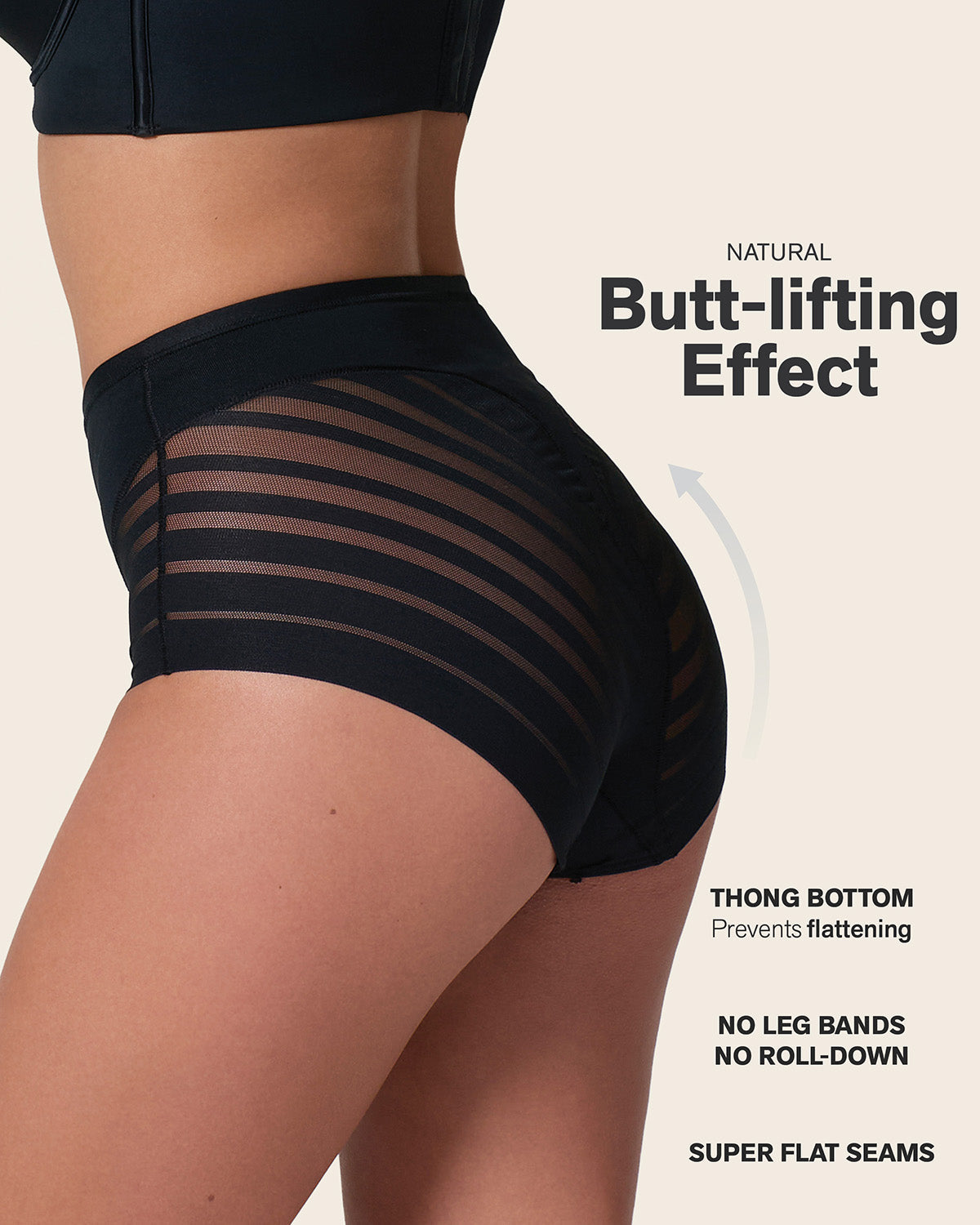 2-Pack Stripe Undetectable Lace Classic Shaper Panties#color_s04-black