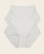 Lace stripe undetectable classic shaper panty#color_000-white
