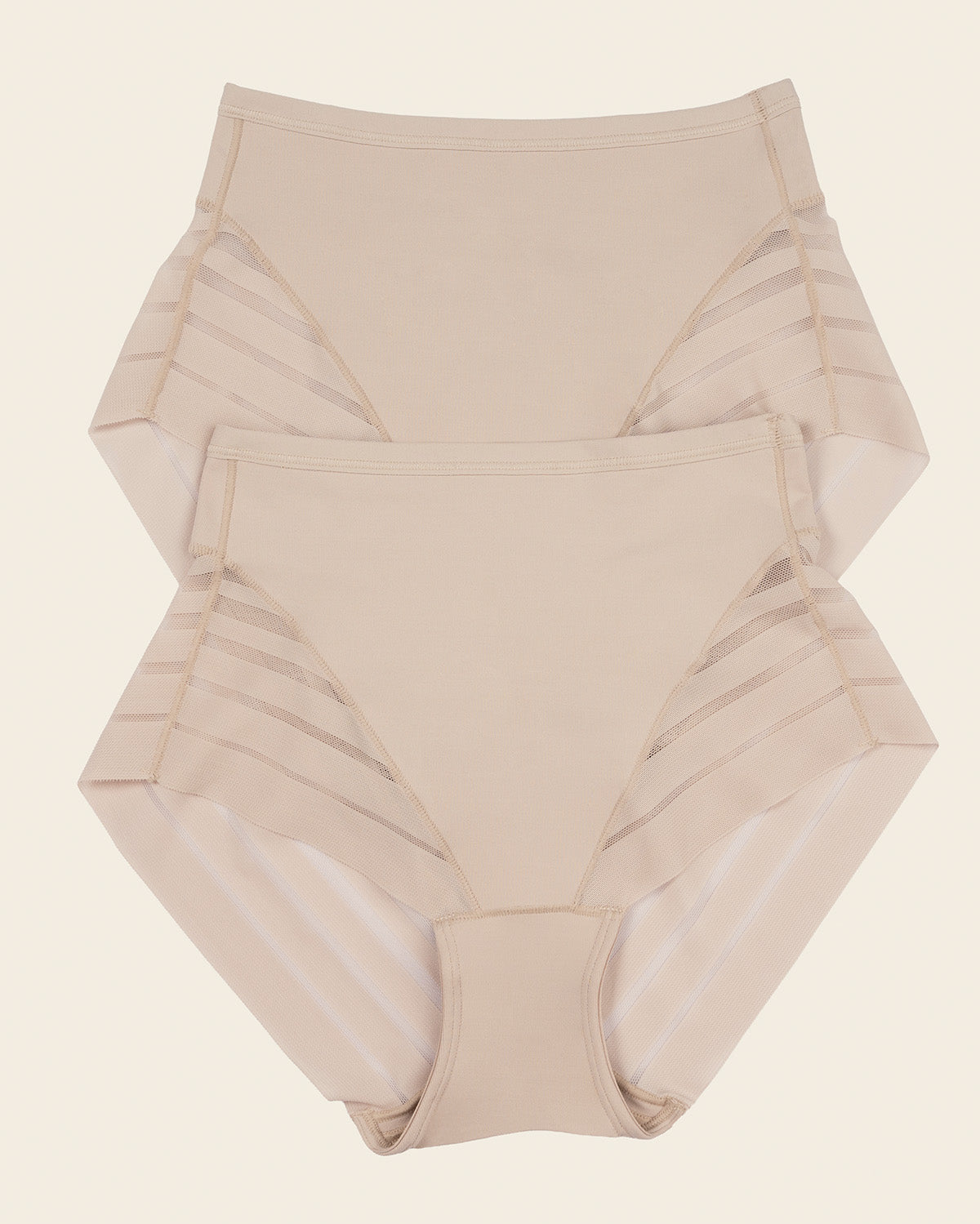 Lace stripe undetectable classic shaper panty#color_802-nude