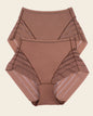 Lace stripe undetectable classic shaper panty#color_875-dark-brown