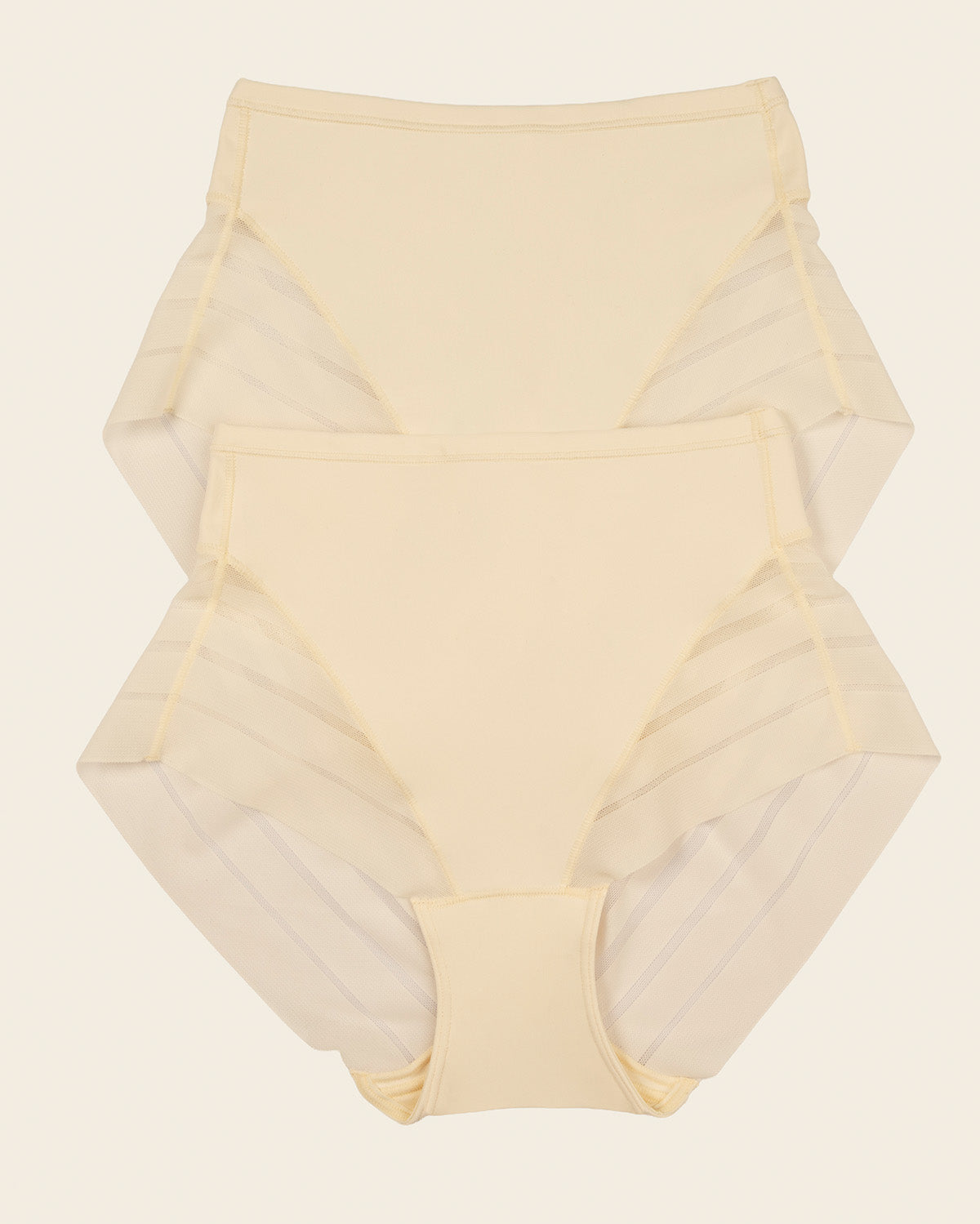 Lace stripe undetectable classic shaper panty#color_898-ivory