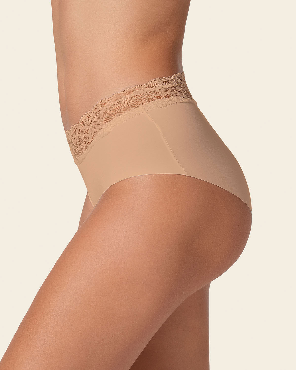 ultra Light Lace Trim Hipster Panty#color_801-golden-beige