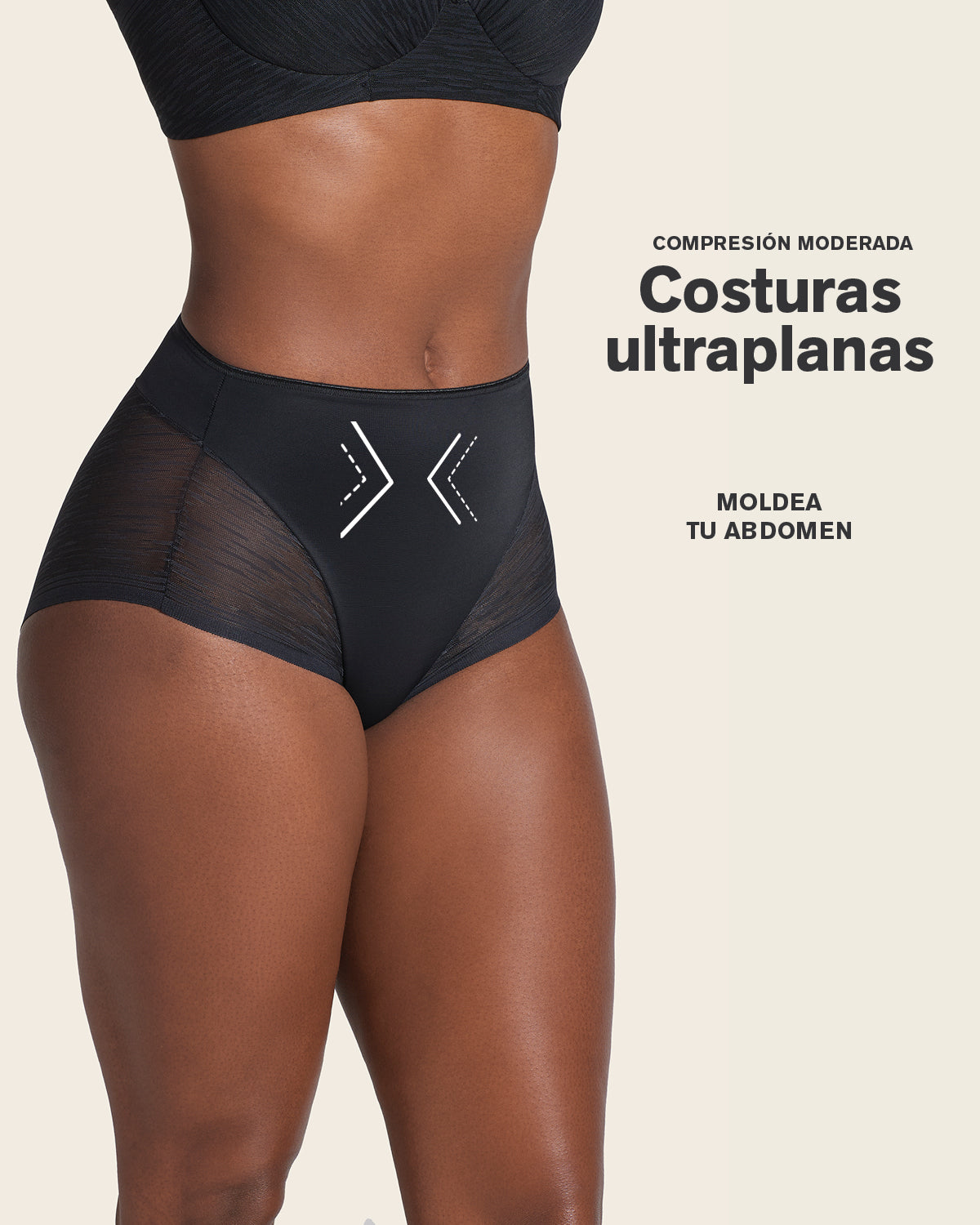 High-waisted sheer lace shaper panty#color_700-black