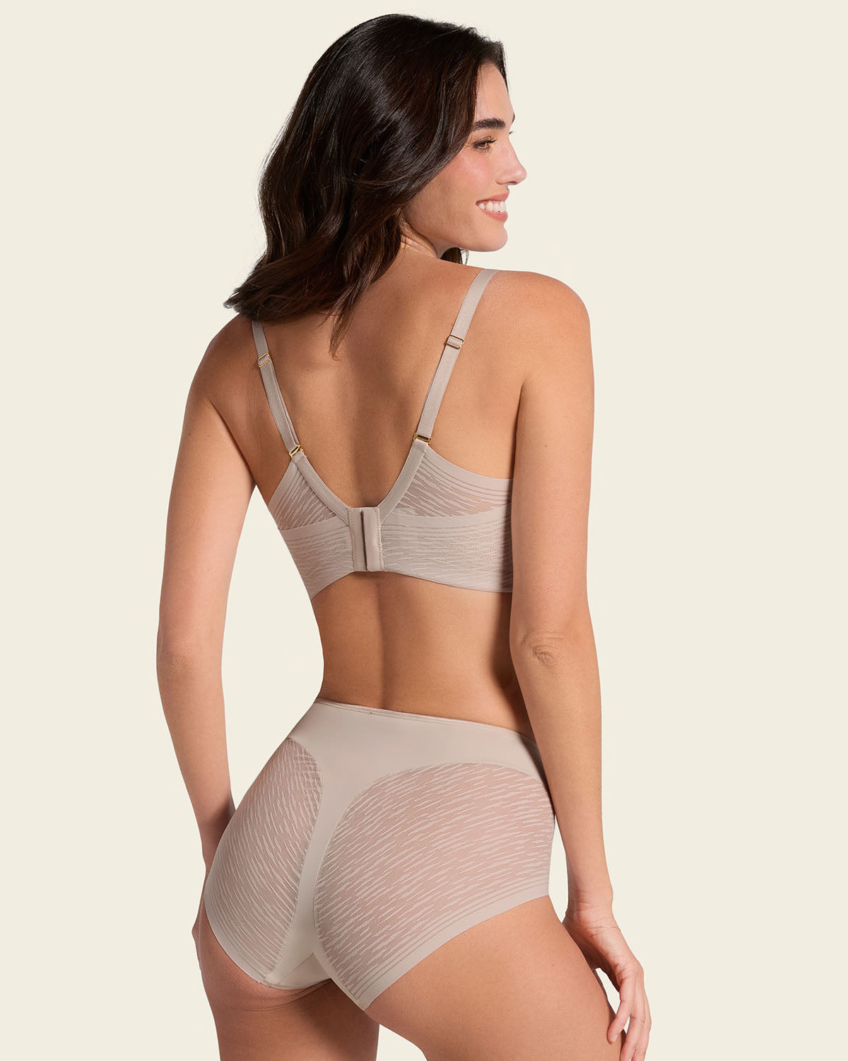 High-waisted sheer lace shaper panty#color_802-nude