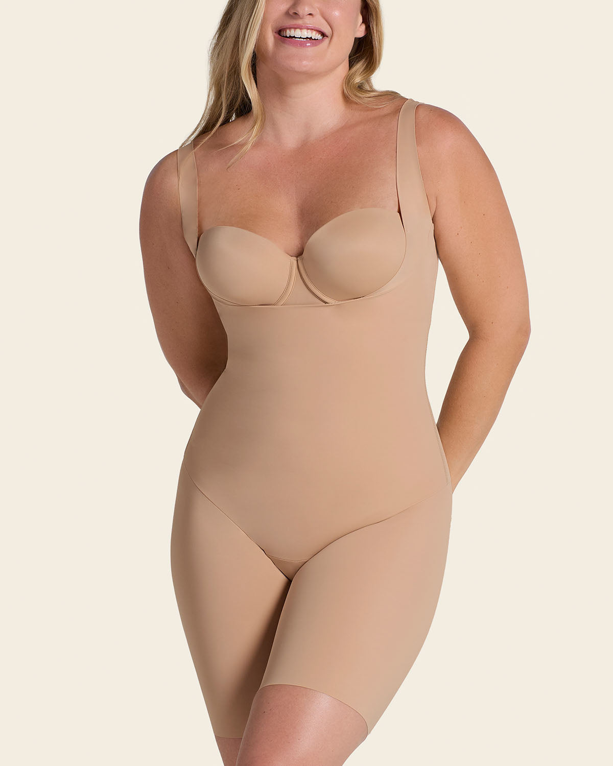 Undetectable Step-in Mid-Thigh Body Shaper#color_