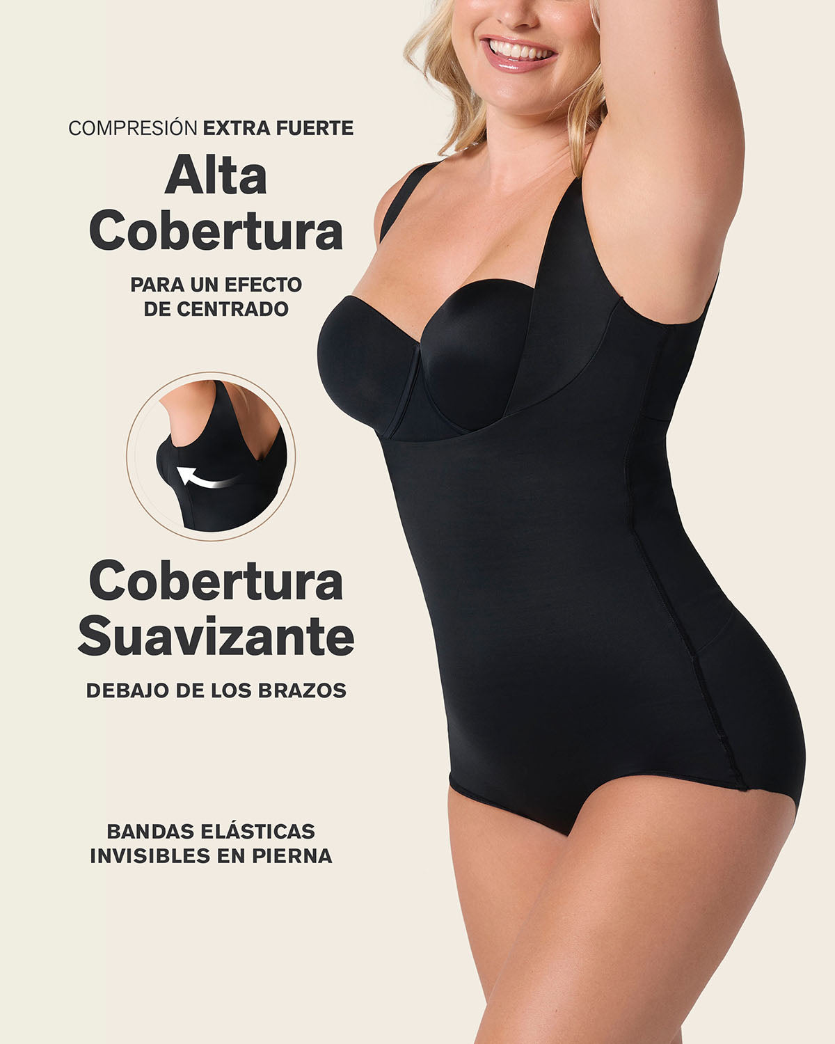 Plunge back classic sculpting body shaper#color_700-black
