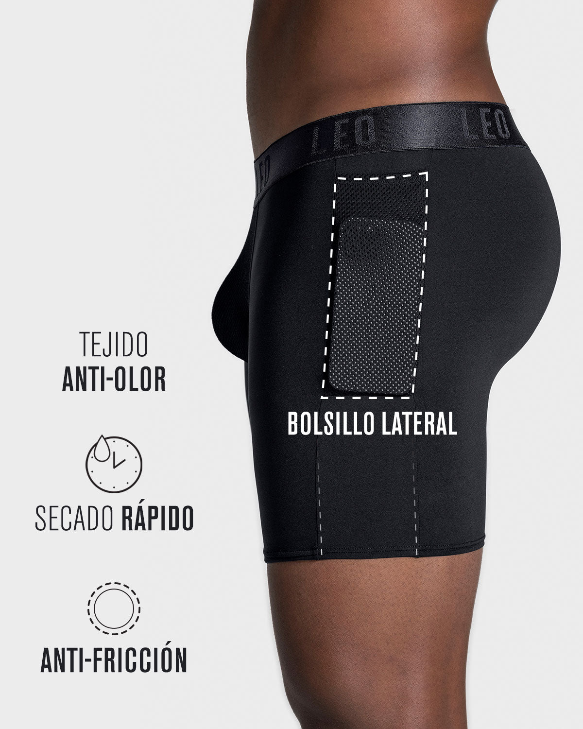 Long athletic boxer brief with side pocket#color_700-black