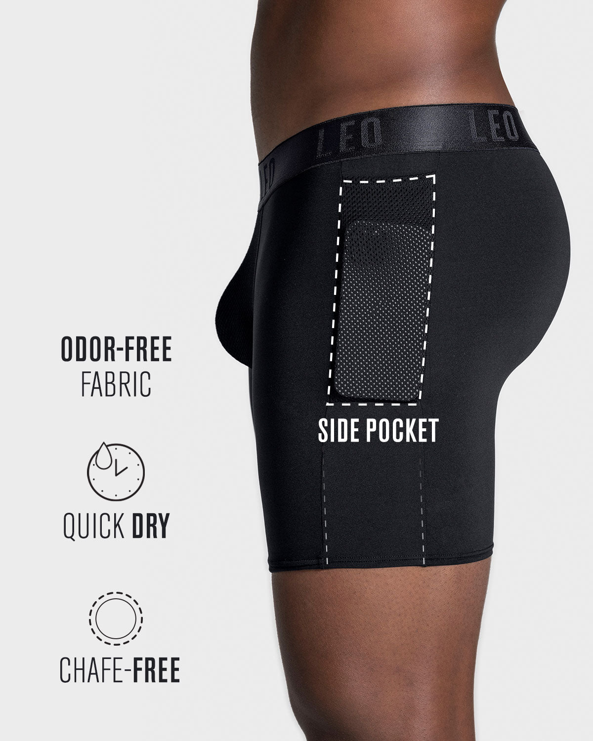 Long athletic boxer brief with side pocket#color_700-black