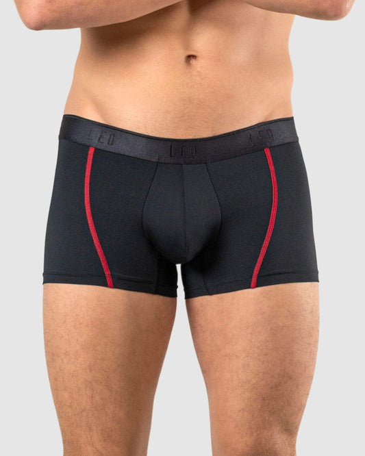 Supportive Super-Cool Trunk with Ergonomic Pouch#color_074-black-with-red-stripe