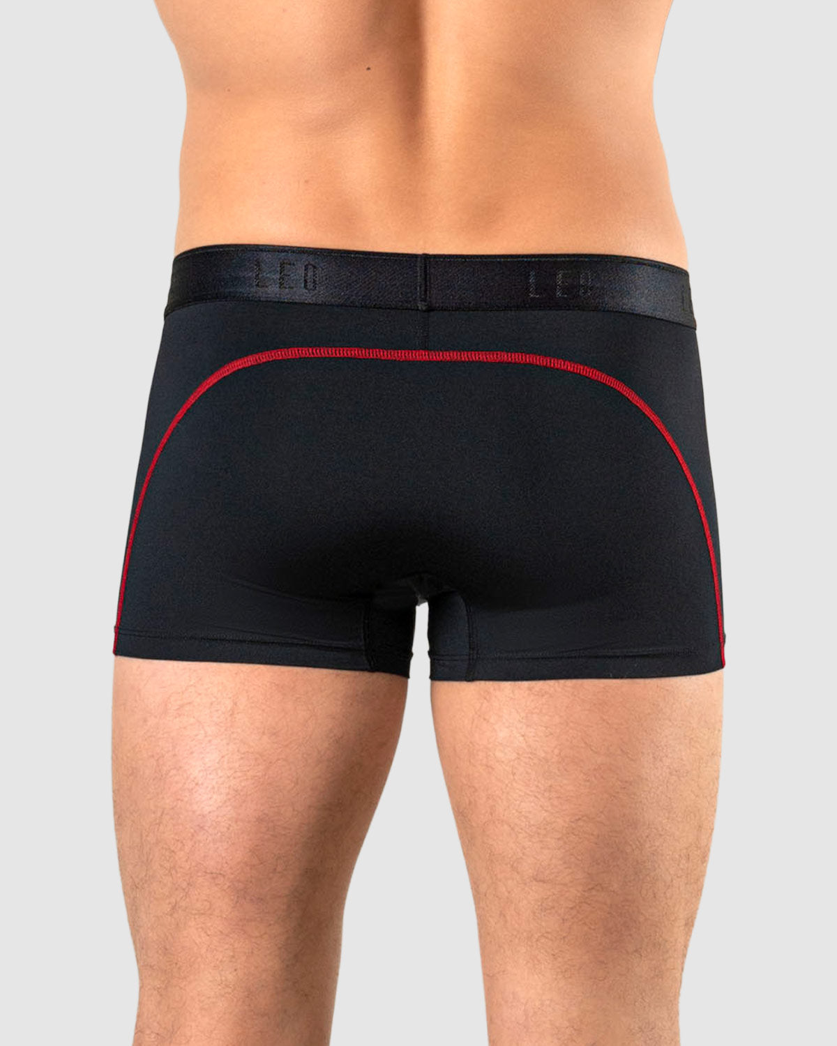Supportive Super-Cool Trunk with Ergonomic Pouch#color_074-black-with-red-stripe