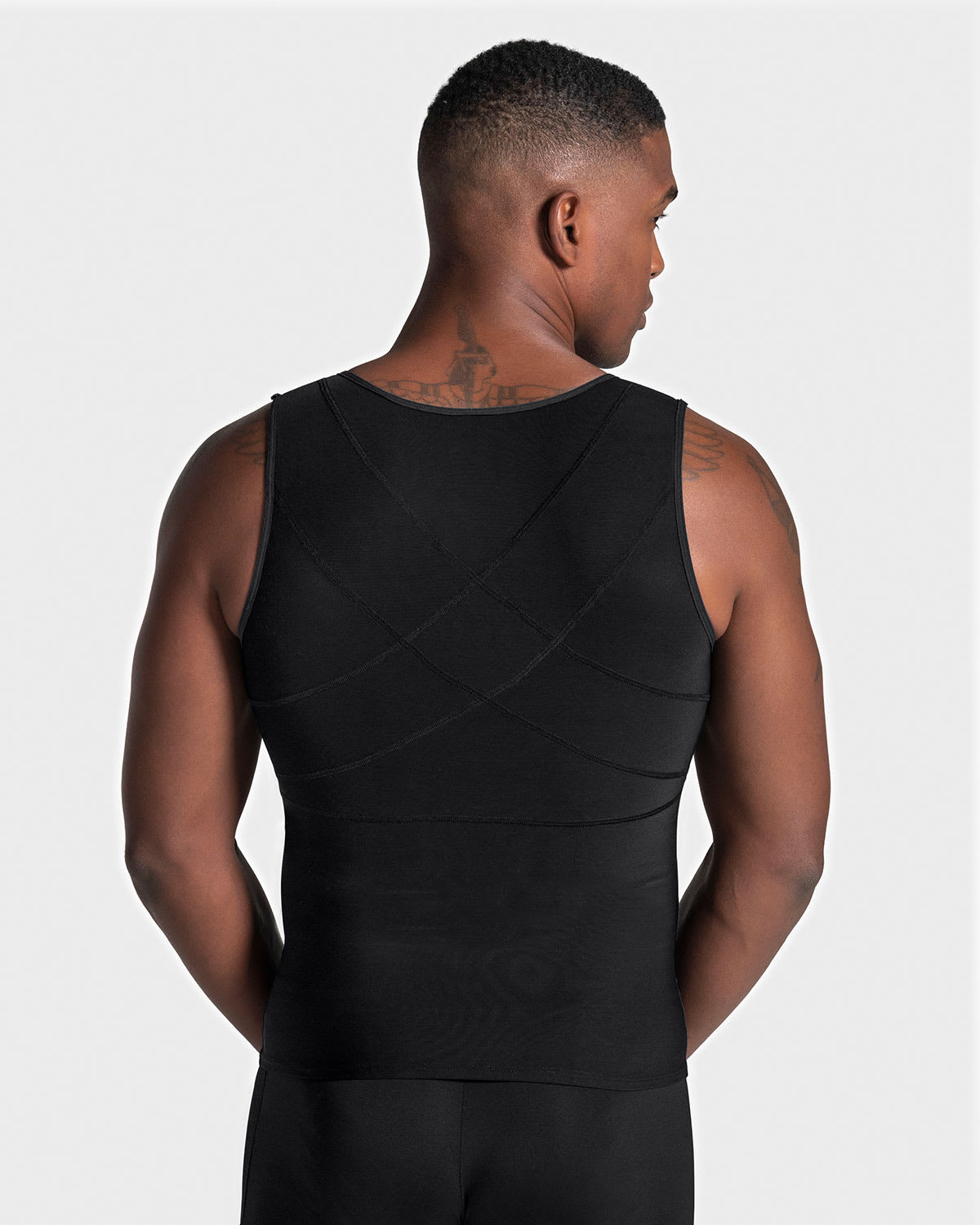 Men's firm body shaper vest with back support max/force##all_variants