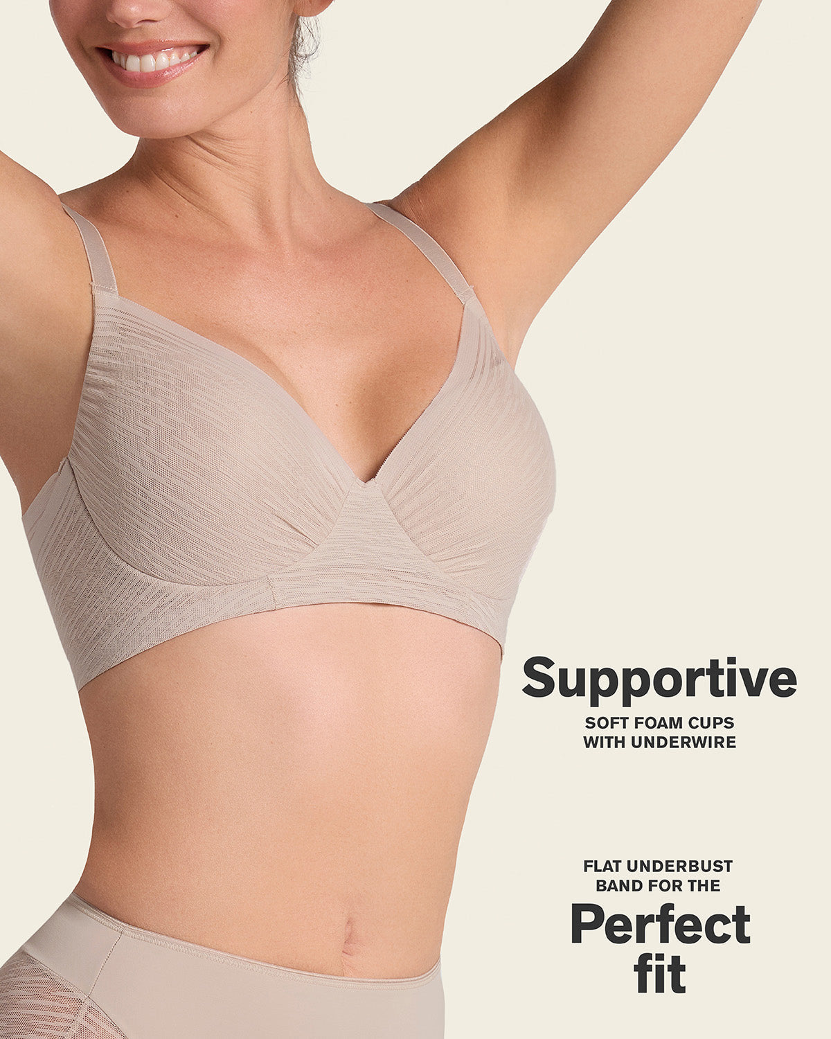 Complete coverage comfort fit bralette#color_802-nude