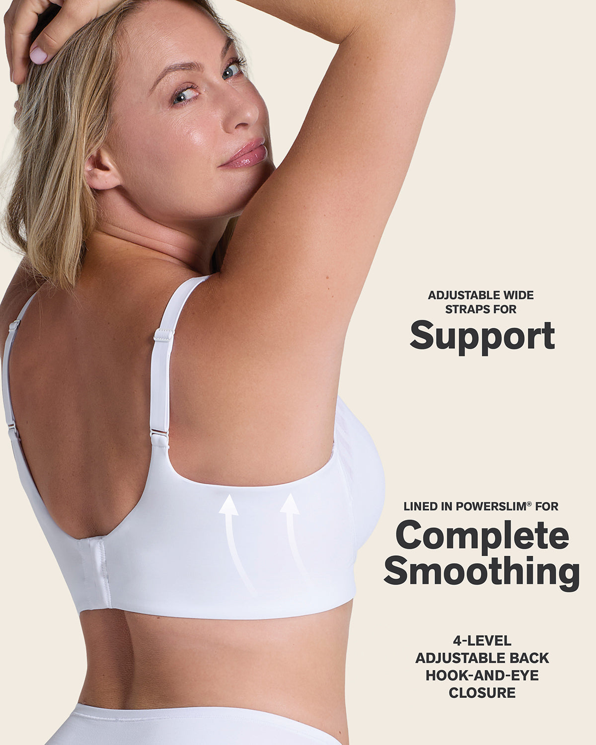 Daily Lace Wireless Support Bra#color_000-white