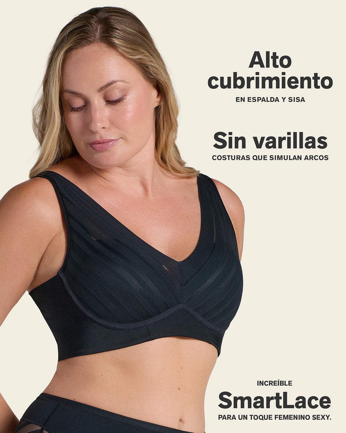 Daily Lace Wireless Support Bra#color_700-black