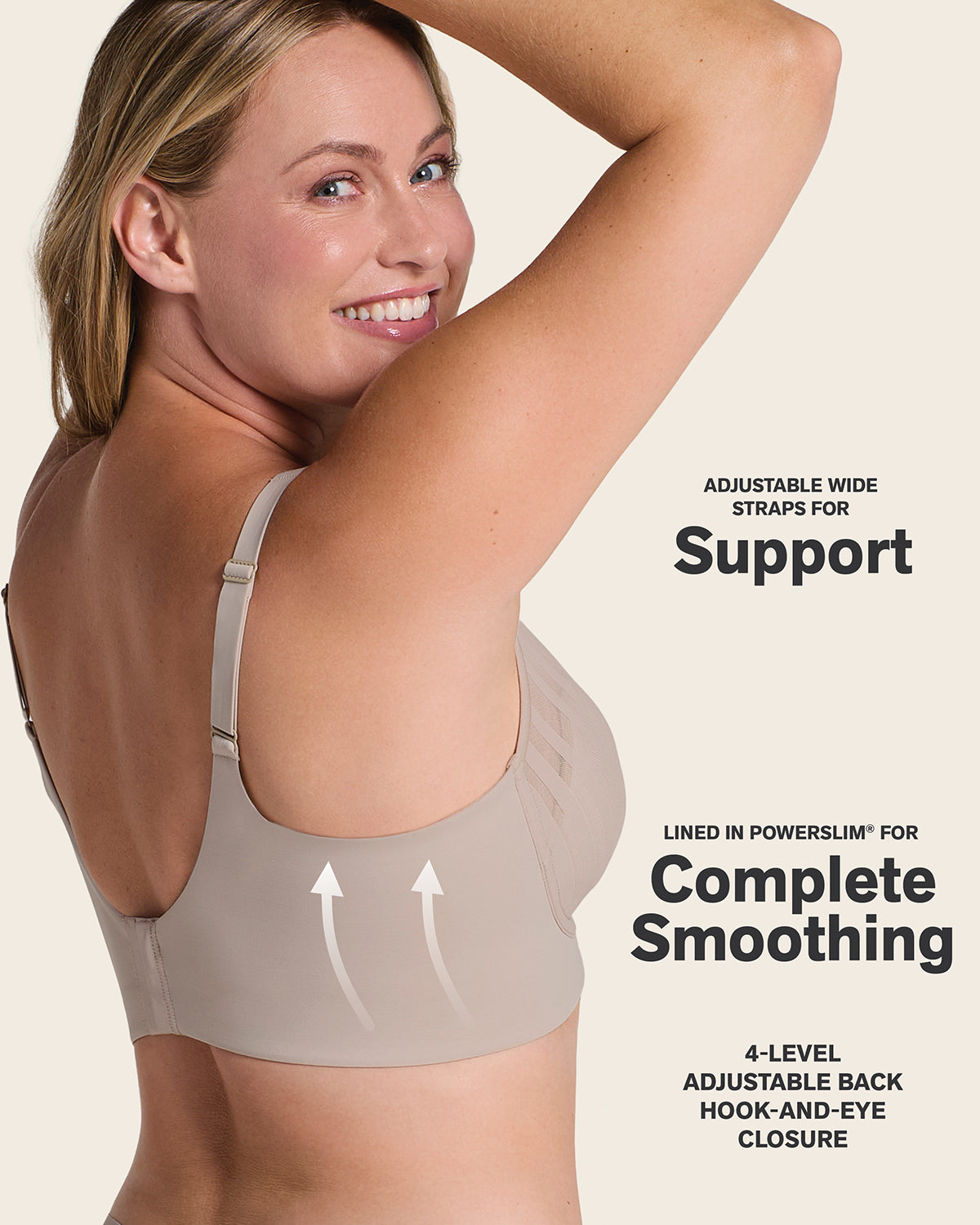Daily Lace Wireless Support Bra#color_802-nude