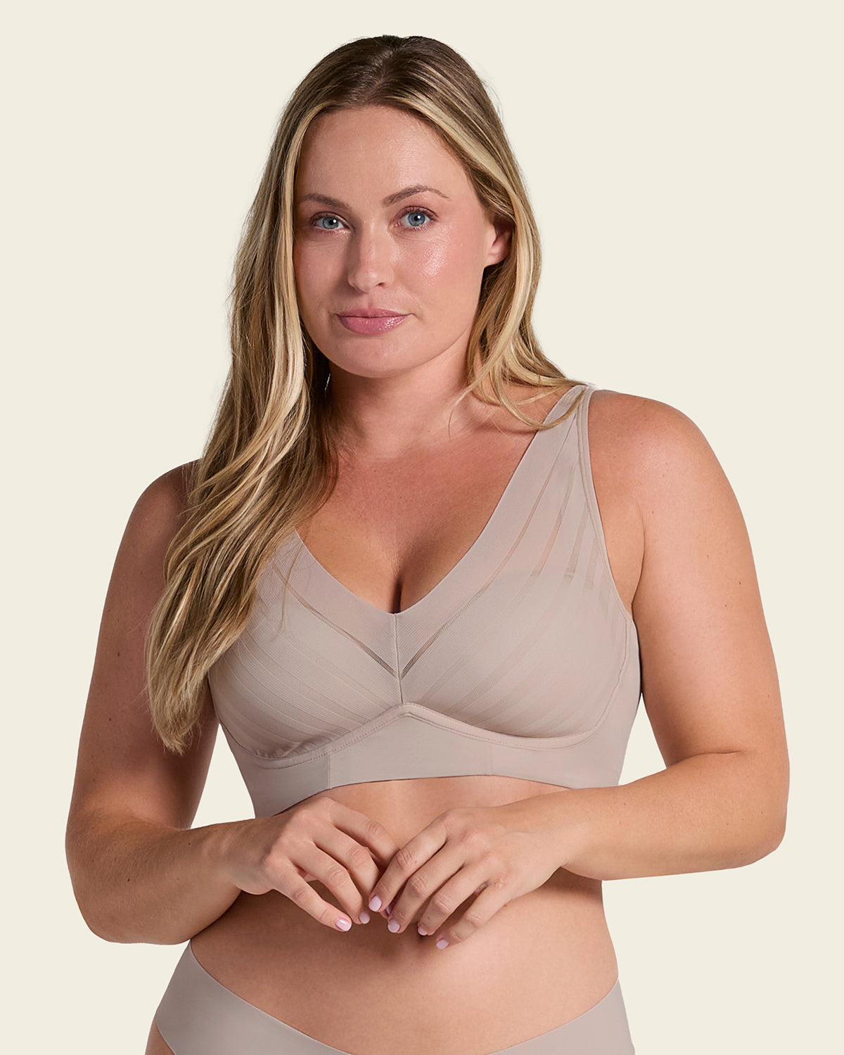 Daily Lace Wireless Support Bra#color_802-nude