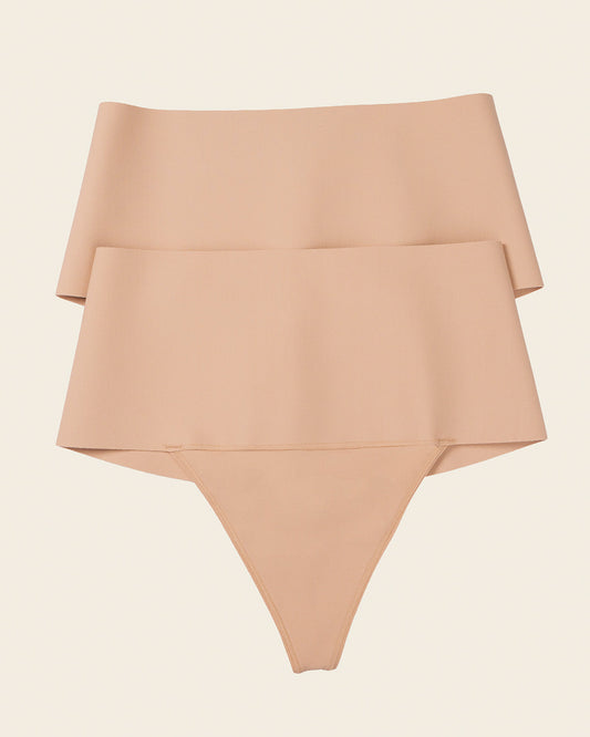 High-Tech High-Waisted Sculpting Thong#color_801-golden-beige