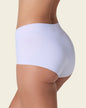 Mostly Covered Invisible Microfiber Boyshort Panty#color_000-white