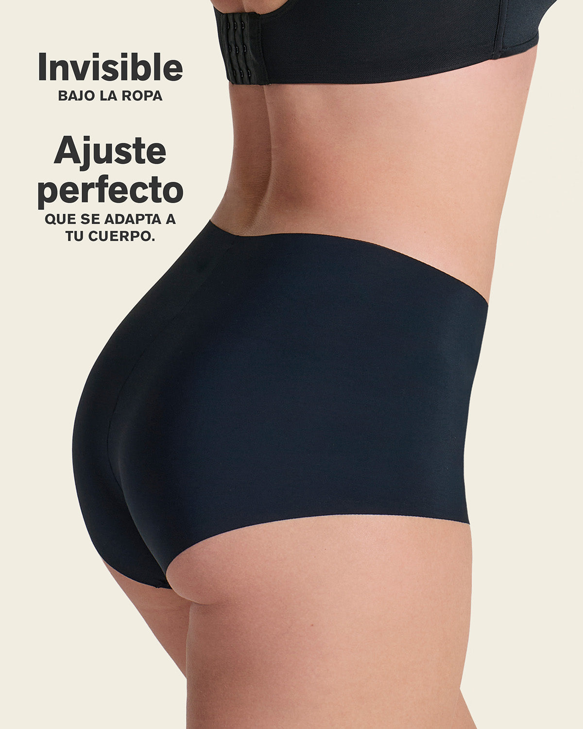 Mostly Covered Invisible Microfiber Boyshort Panty#color_700-black