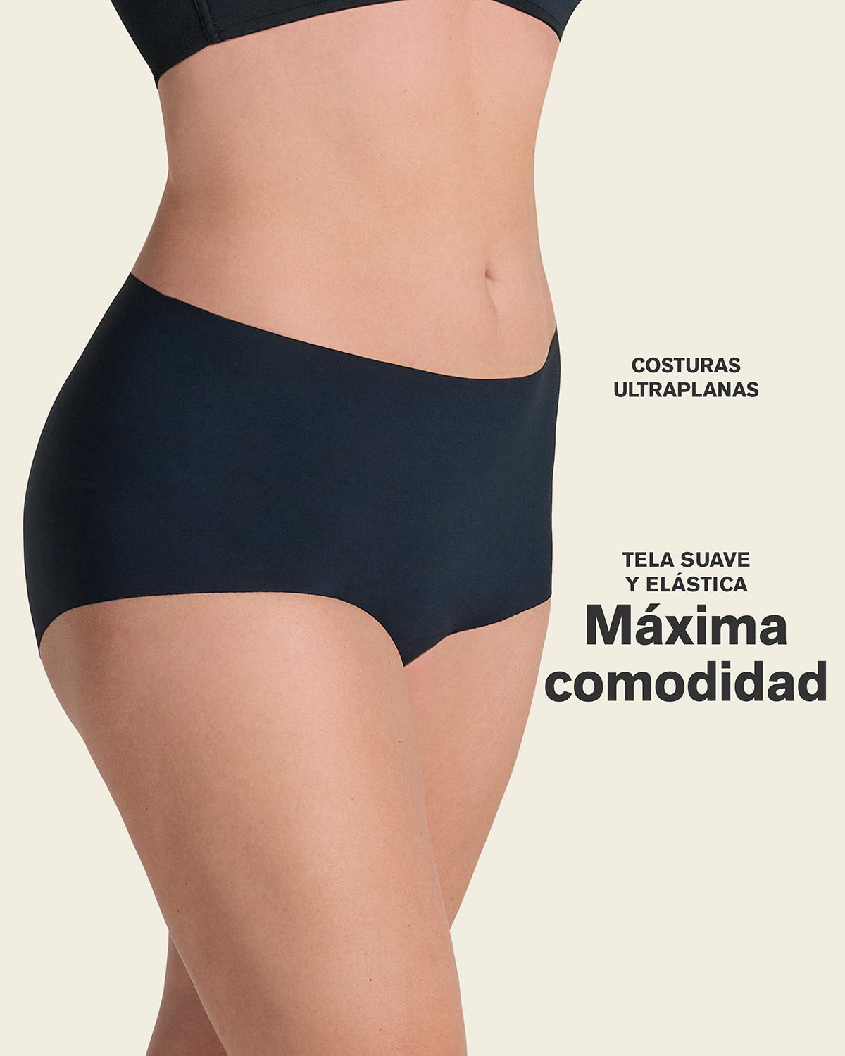 Mostly Covered Invisible Microfiber Boyshort Panty#color_700-black