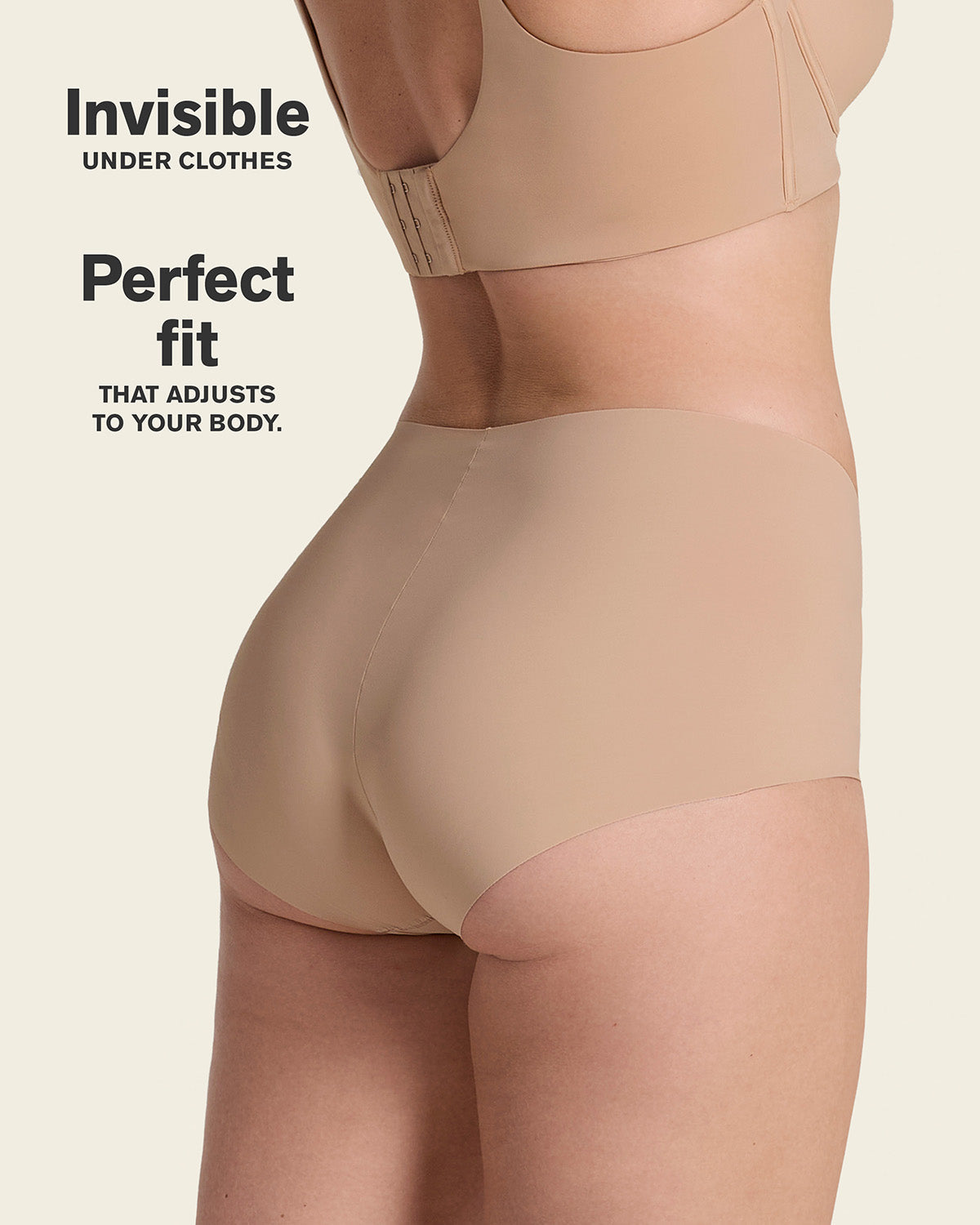 Mostly Covered Invisible Microfiber Boyshort Panty#color_801-golden-beige