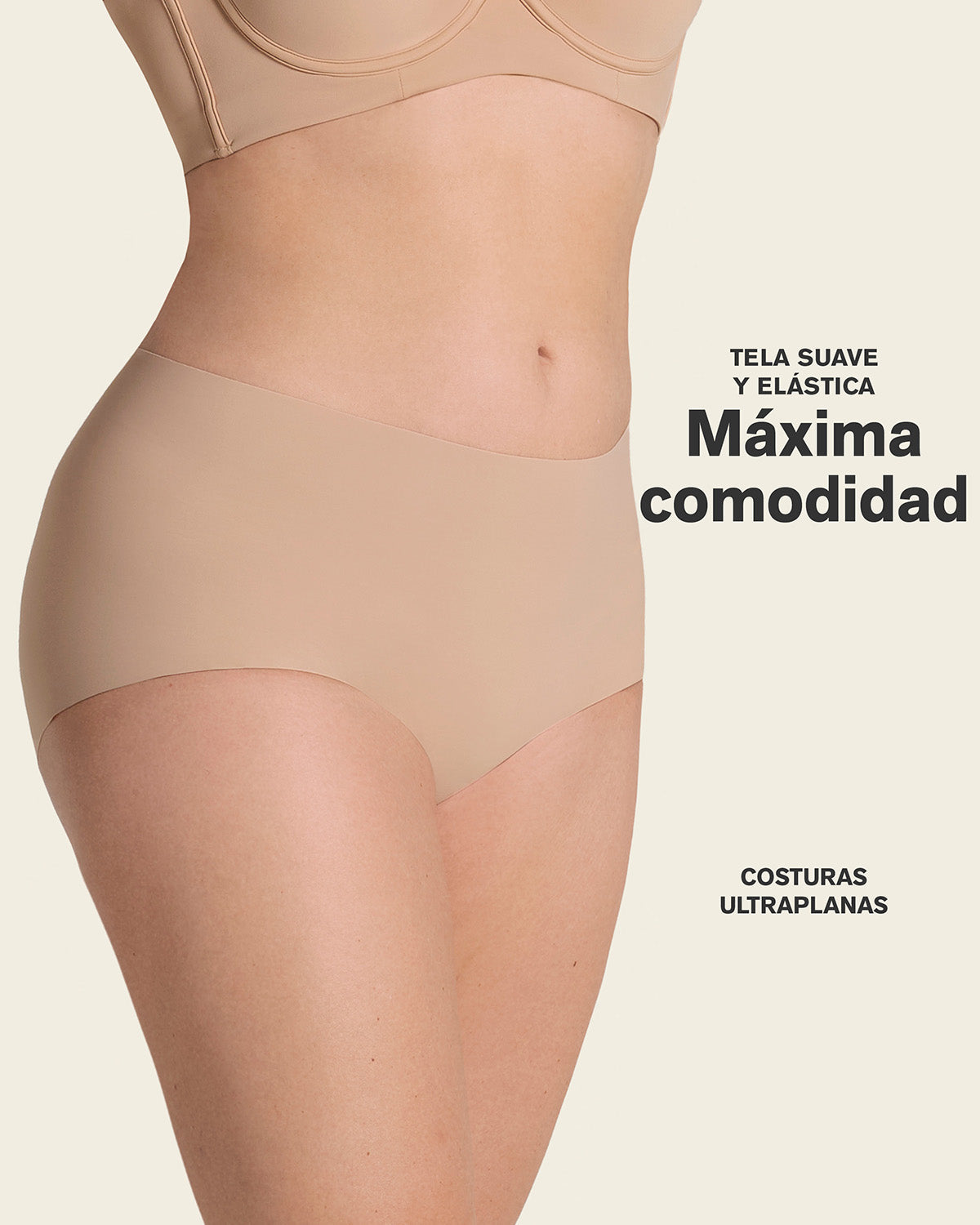 Mostly Covered Invisible Microfiber Boyshort Panty#color_801-golden-beige