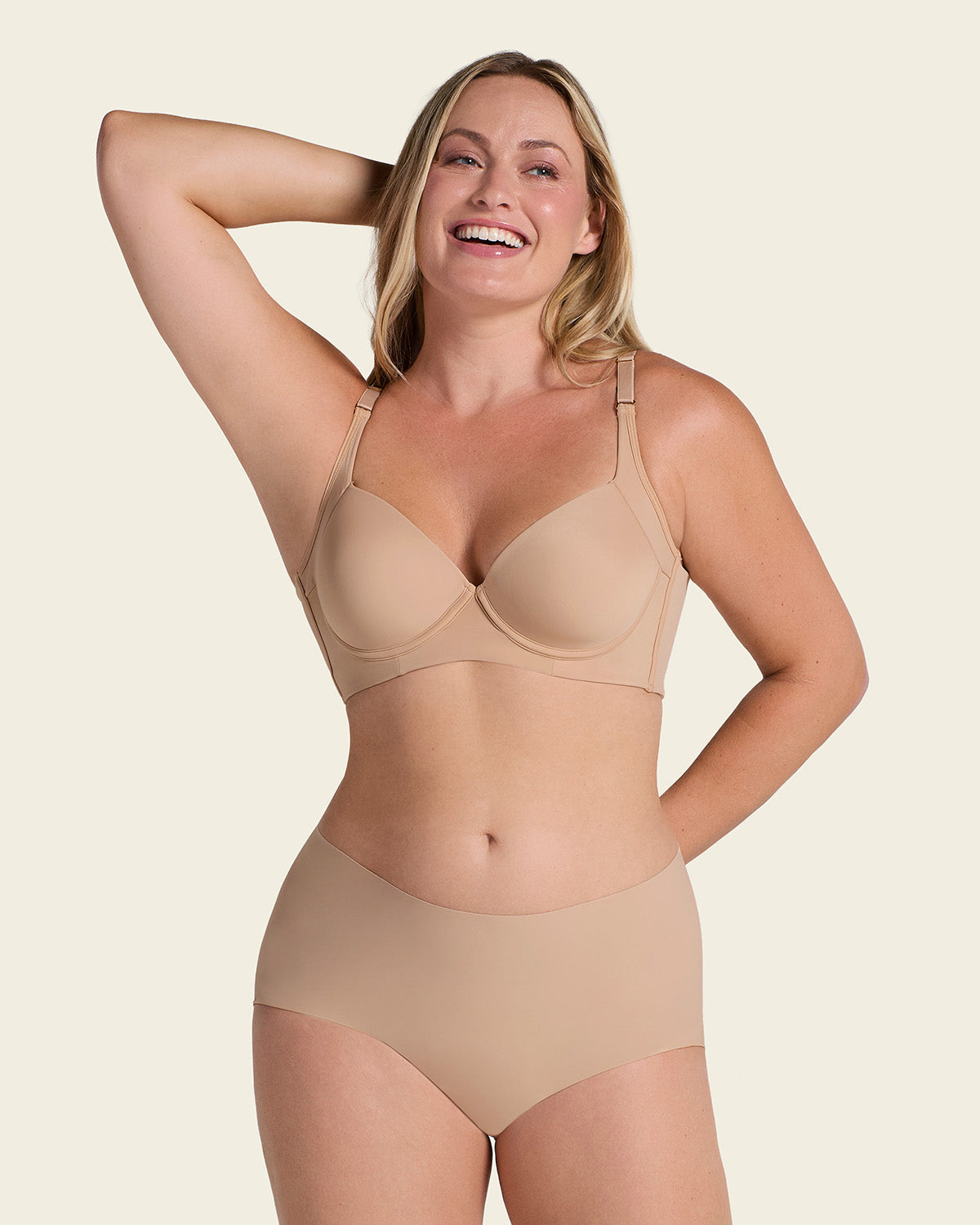Mostly Covered Invisible Microfiber Boyshort Panty#color_801-golden-beige
