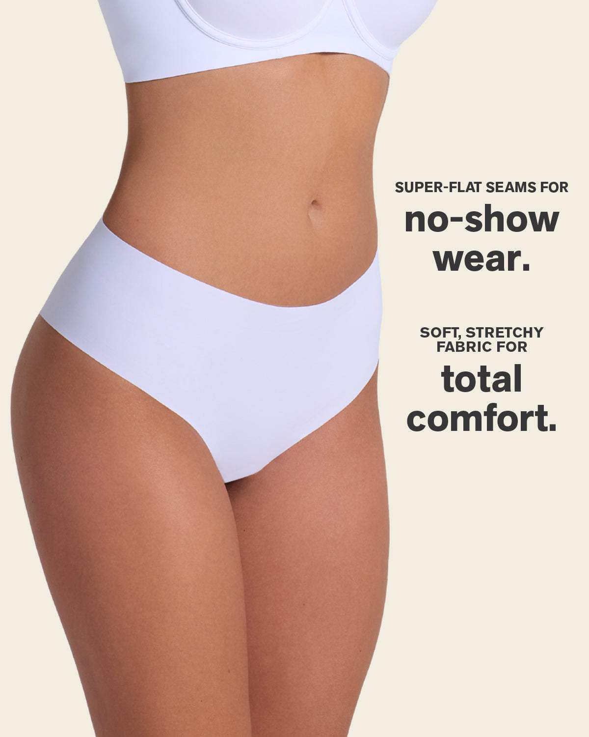 Totally Seamless Mid-Rise Microfiber Cheeky Panty#color_000-white