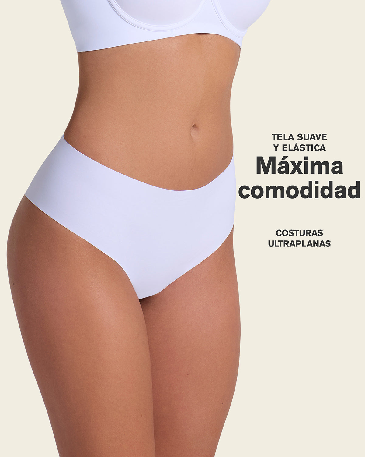 Totally Seamless Mid-Rise Microfiber Cheeky Panty#color_000-white