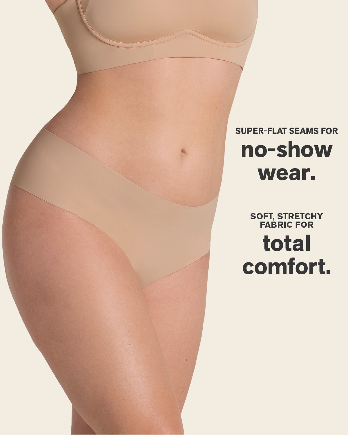 Totally Seamless Mid-Rise Microfiber Cheeky Panty#color_801-golden-beige