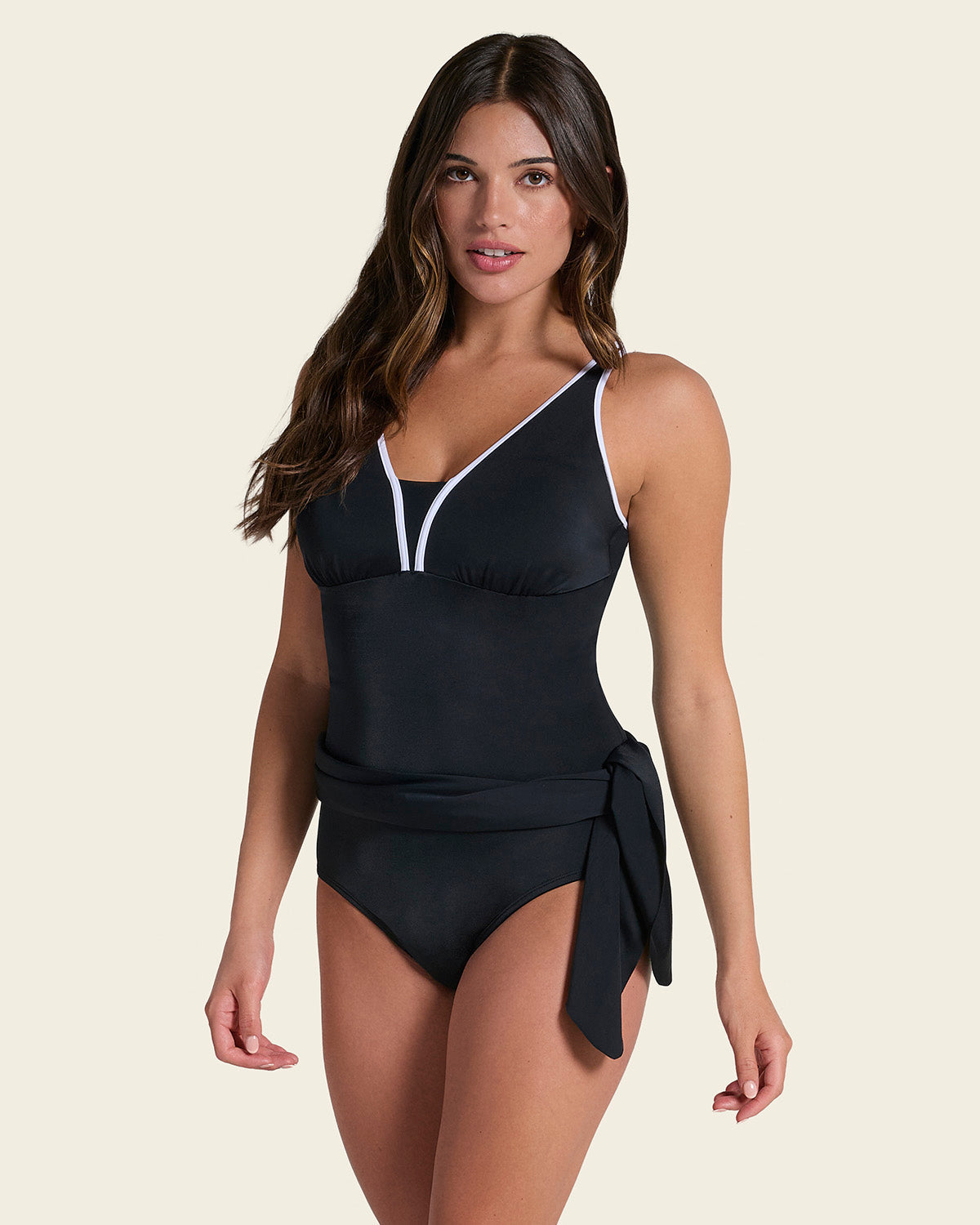 Shaping Full Coverage Multipurpose Swim Dress#color_700-black