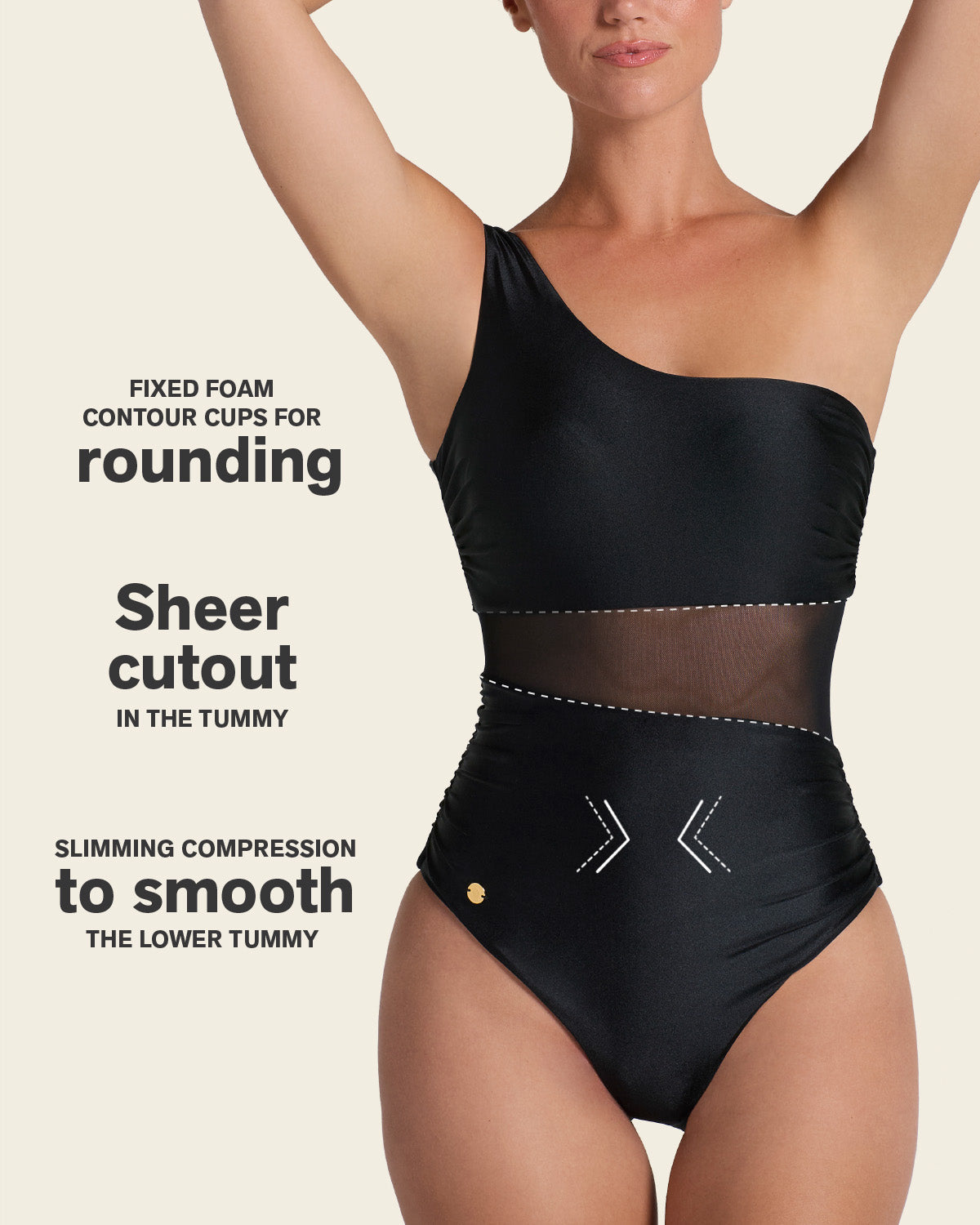 Radiant One-Shoulder One-Piece Shaping Swimsuit#color_700-black