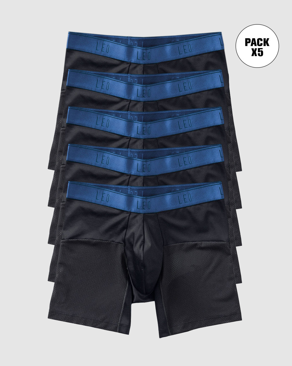 5-Pack High-Tech Mesh Boxer Briefs with Ergonomic Pouches#color_496-black-with-blue-elastic