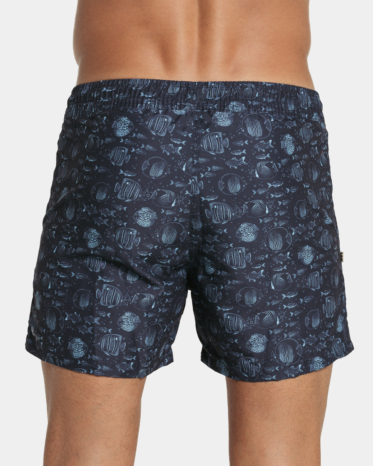 5" Eco-friendly men's swim trunk with soft inner mesh lining#color_059-fish-print