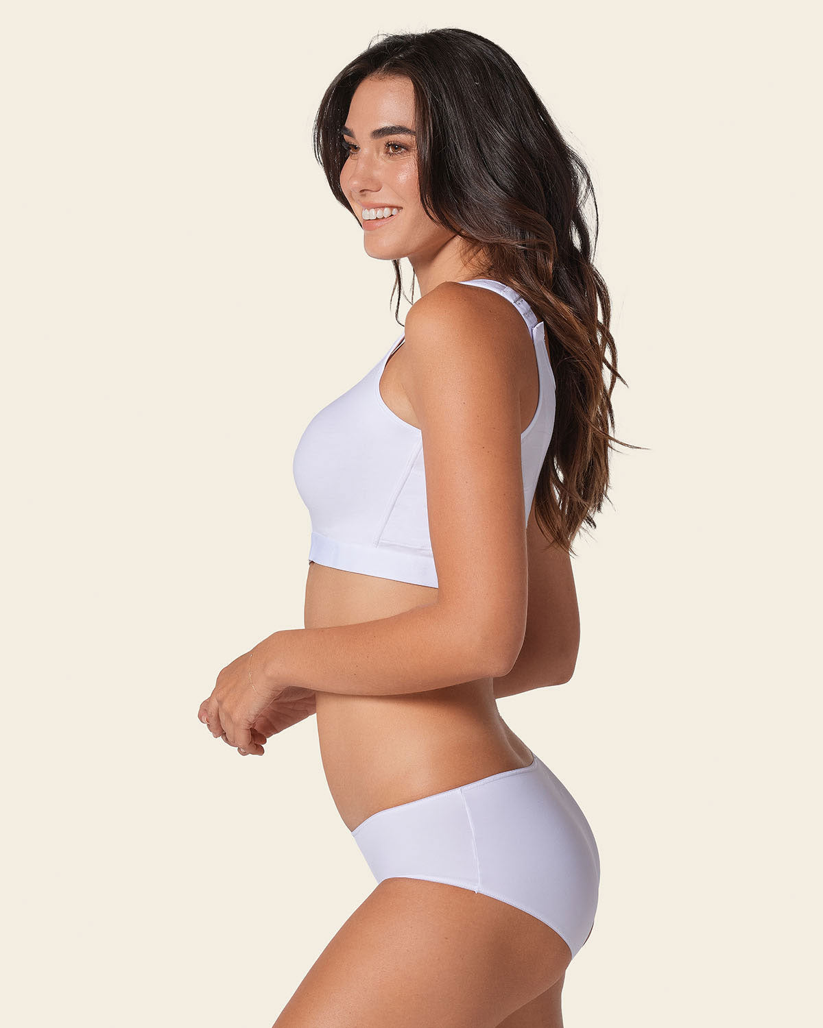 All-in-one stretchy cotton wireless bra#color_000-white