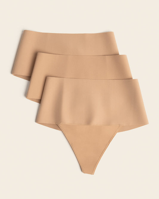 High-Tech High-Waisted Sculpting Thong#color_801-golden-beige
